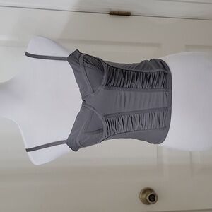 Divided Size S Gray Corset Mesh Bustier Top, Excellent Used Condition, Like New